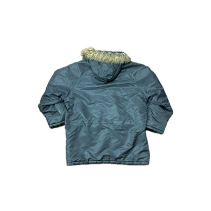 Fur jacket bluegreen